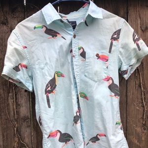 american eagle toucan button down